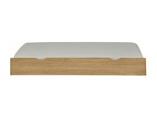 Sommier gigogne avec façade 2 mains 80x190 cm bois massif noisette MAKURIA