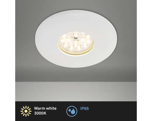 LED inbouwspot IP65 1x5W 1x400 lm 3000K wit Ø 9,3/6,8 cm 230V