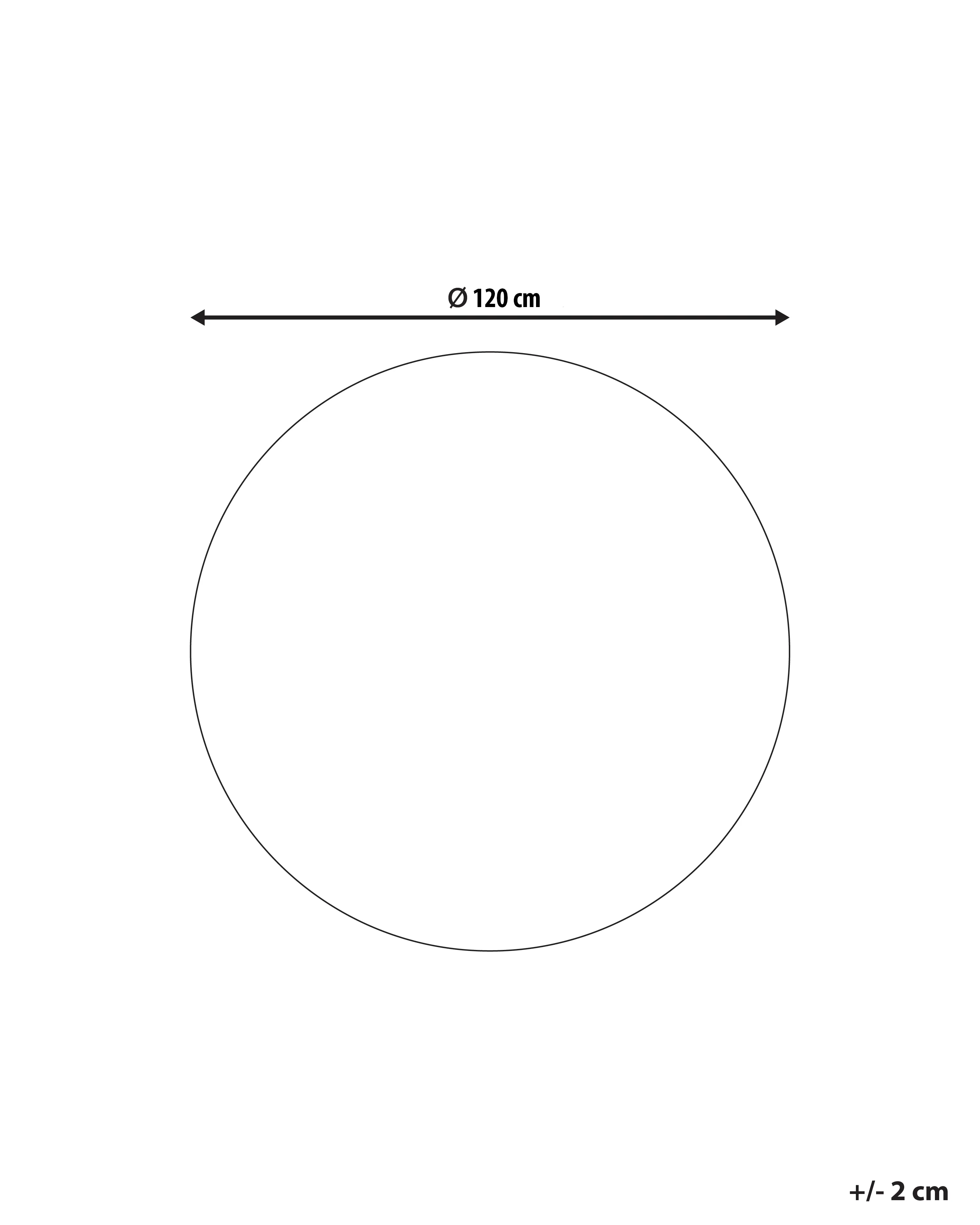 Vloerkleed KERTE Donkergrijs ø 120 cm