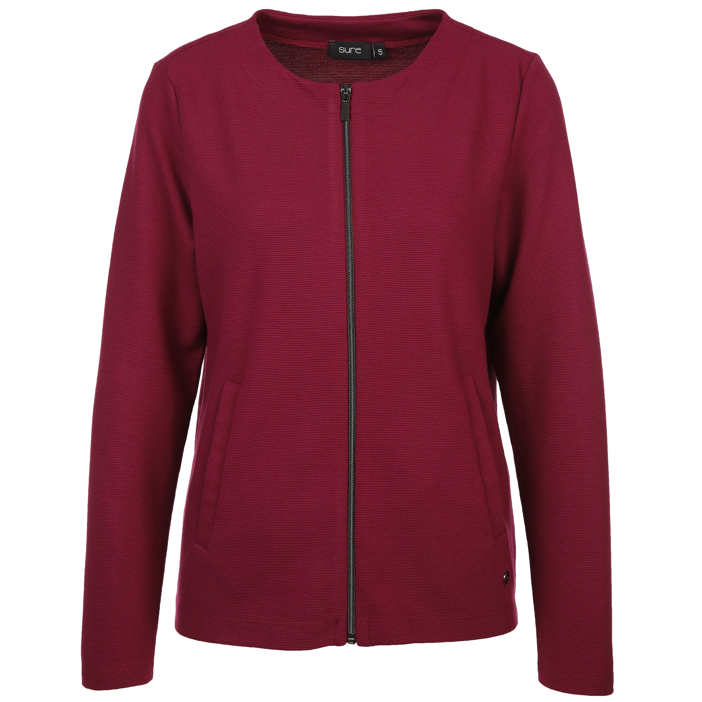 Damen Cardigan in Ottoman-Rippe