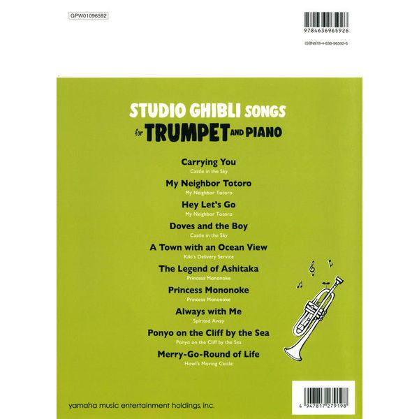 Yamaha Music Entertainment Studio Ghibli Songs Trumpet 1