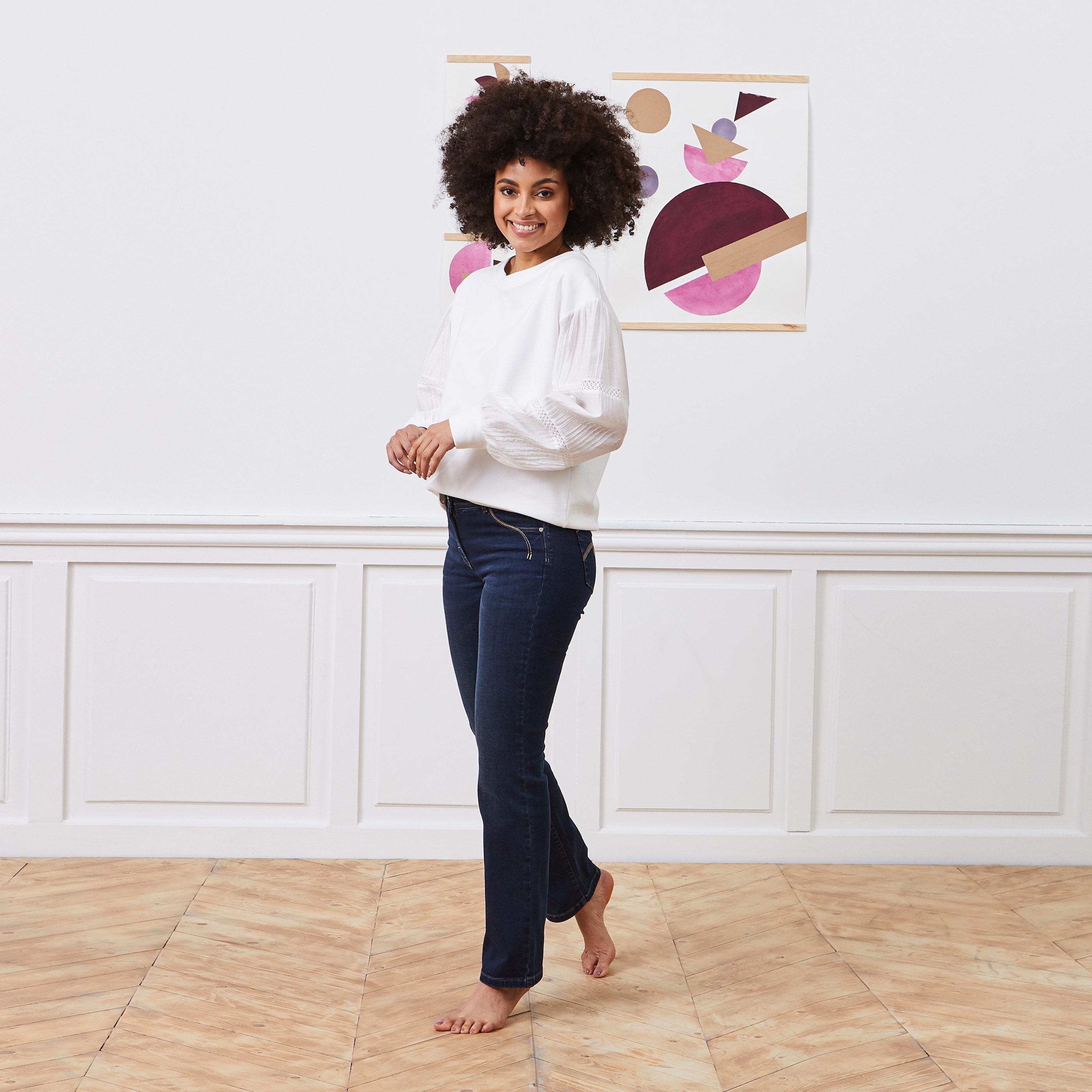 Jean droit NEW YORK femme - DARK RINSE
