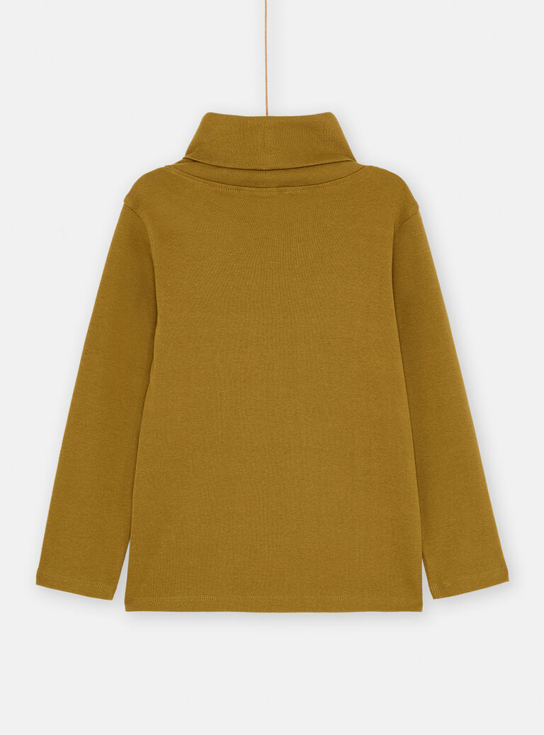 Sous-pull vert militaire uni pour garçon