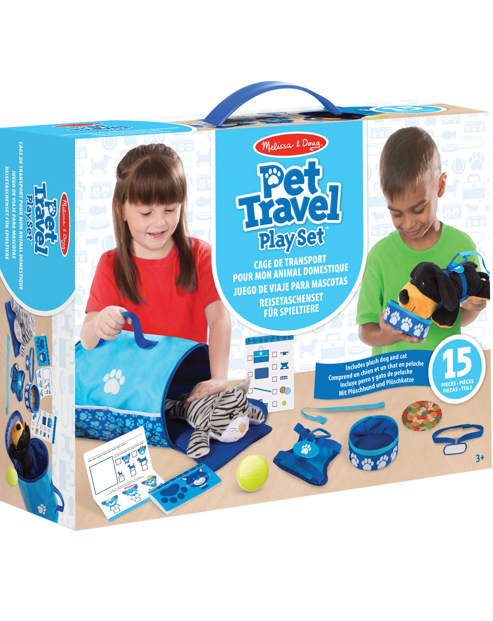Kuscheltier-Spielset PET TRAVEL 15-teilig