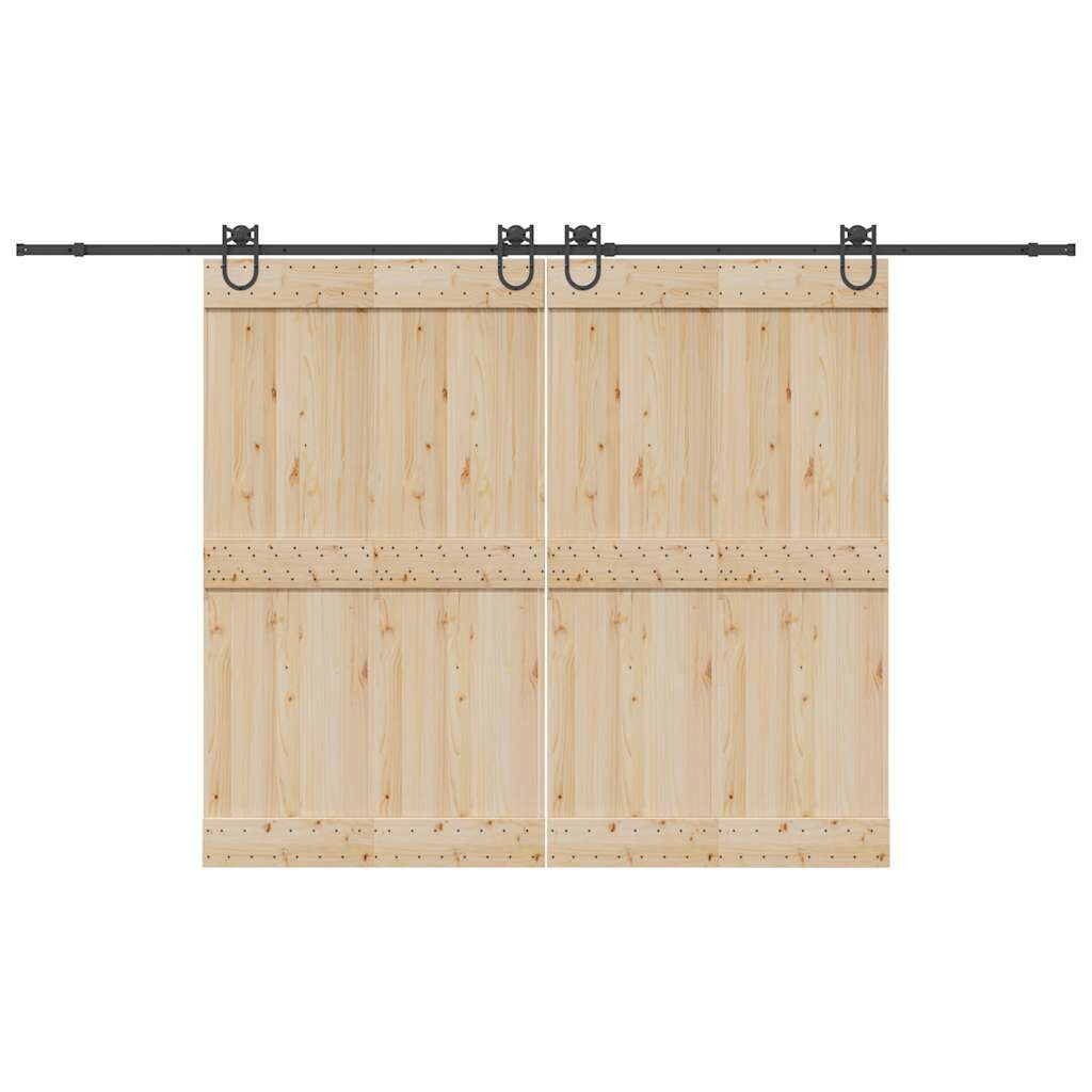 vidaXL Schuifdeurinstallatiesysteem, 366 cm, staal, zwart