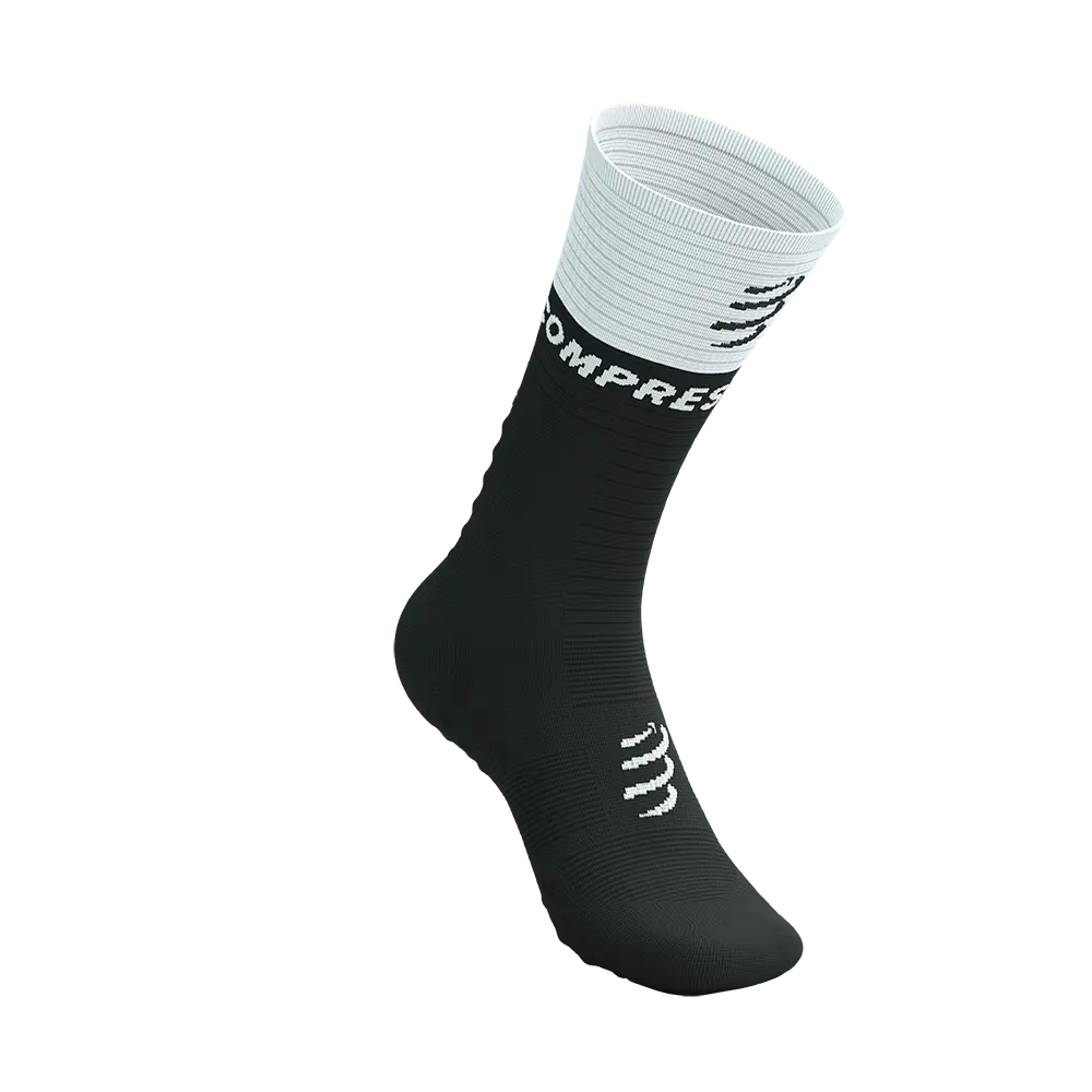 Compressport Mid V2.0 Bike Compressiesokken Zwart/Wit