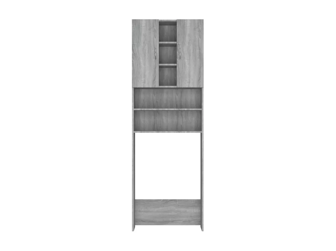 Meuble pour machine à laver Sonoma gris 64x25,5x190 cm