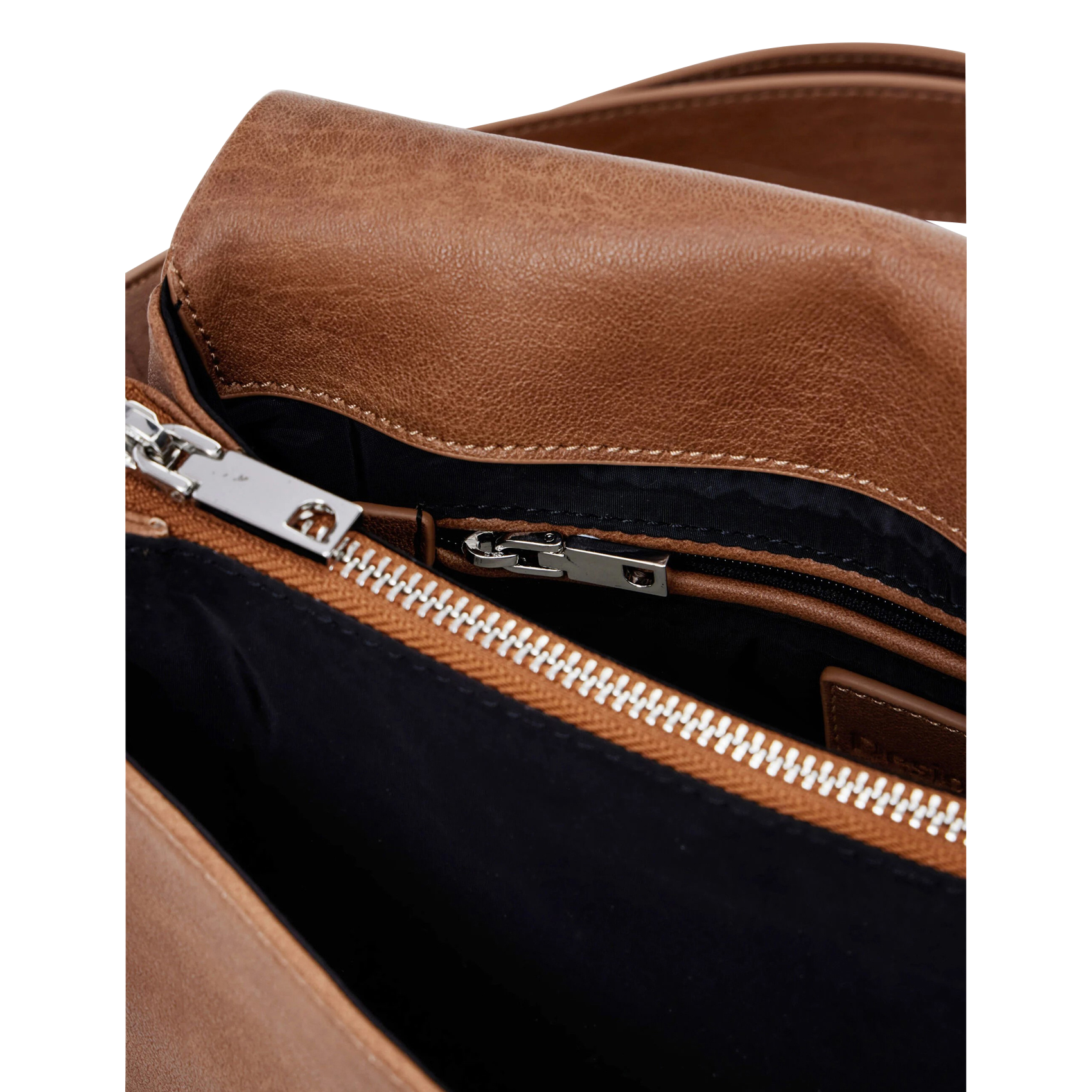 Sac bandoulière effet cuir | Marron