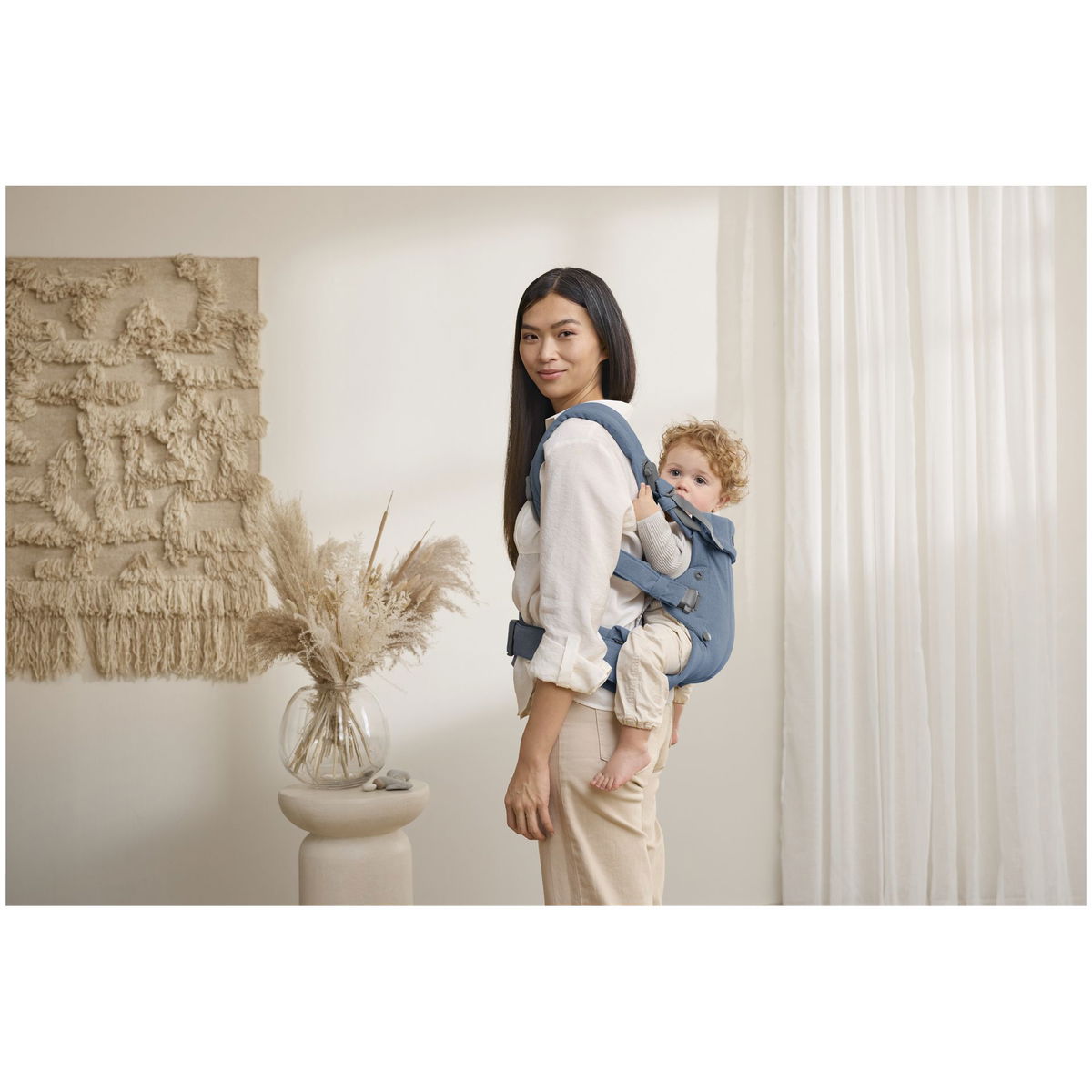 BabyBjörnBabyBjörn   Tragesitz Harmony Woven blau melange