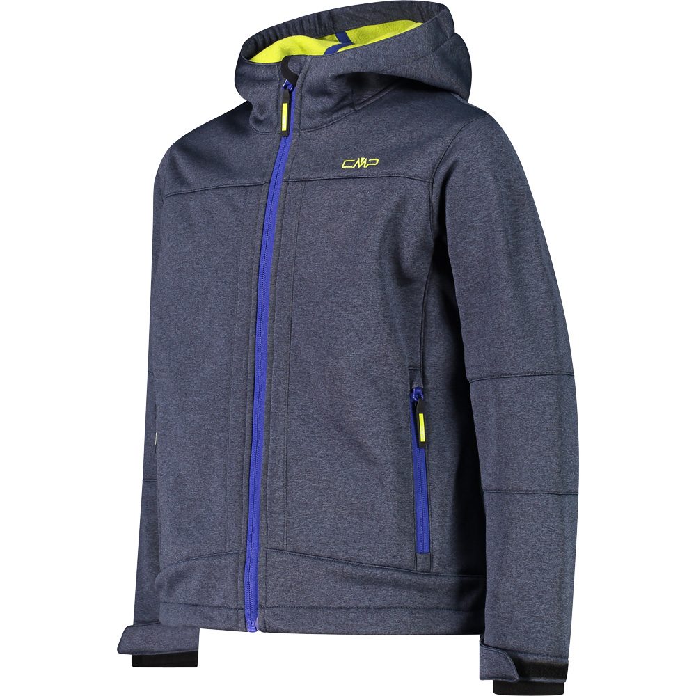 CMP Fix Hood Softshell Jacke Kinder blue mel acido