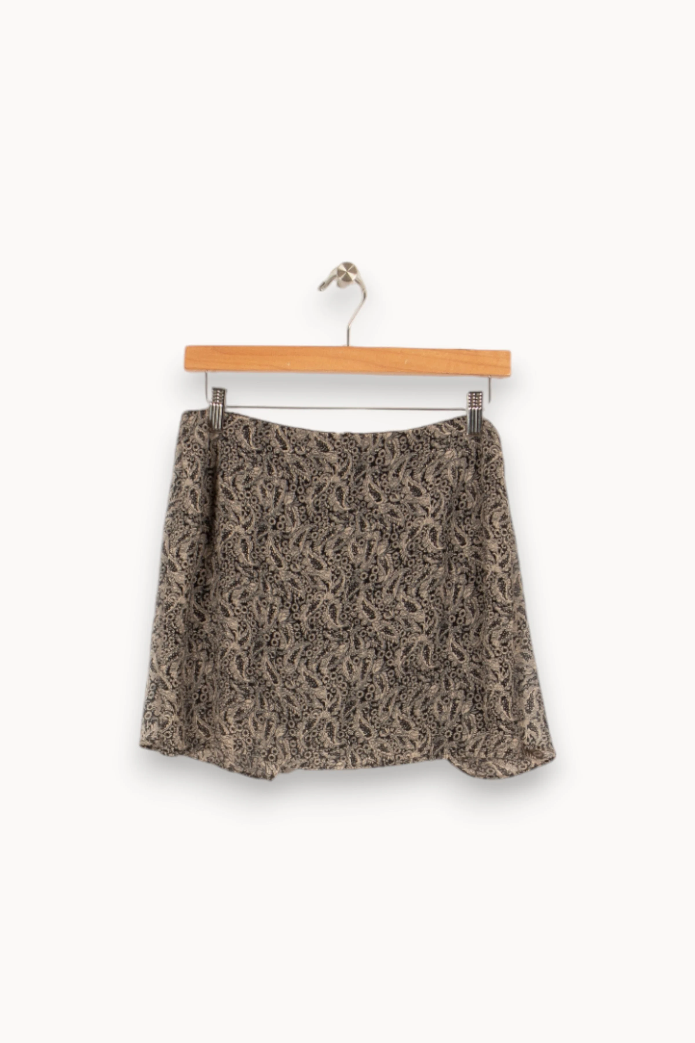 Jupe courte à motifs | Gris