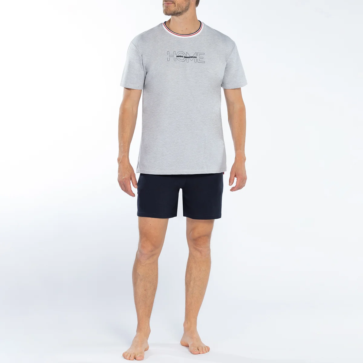 Pyjashort homme PURE gris/marine