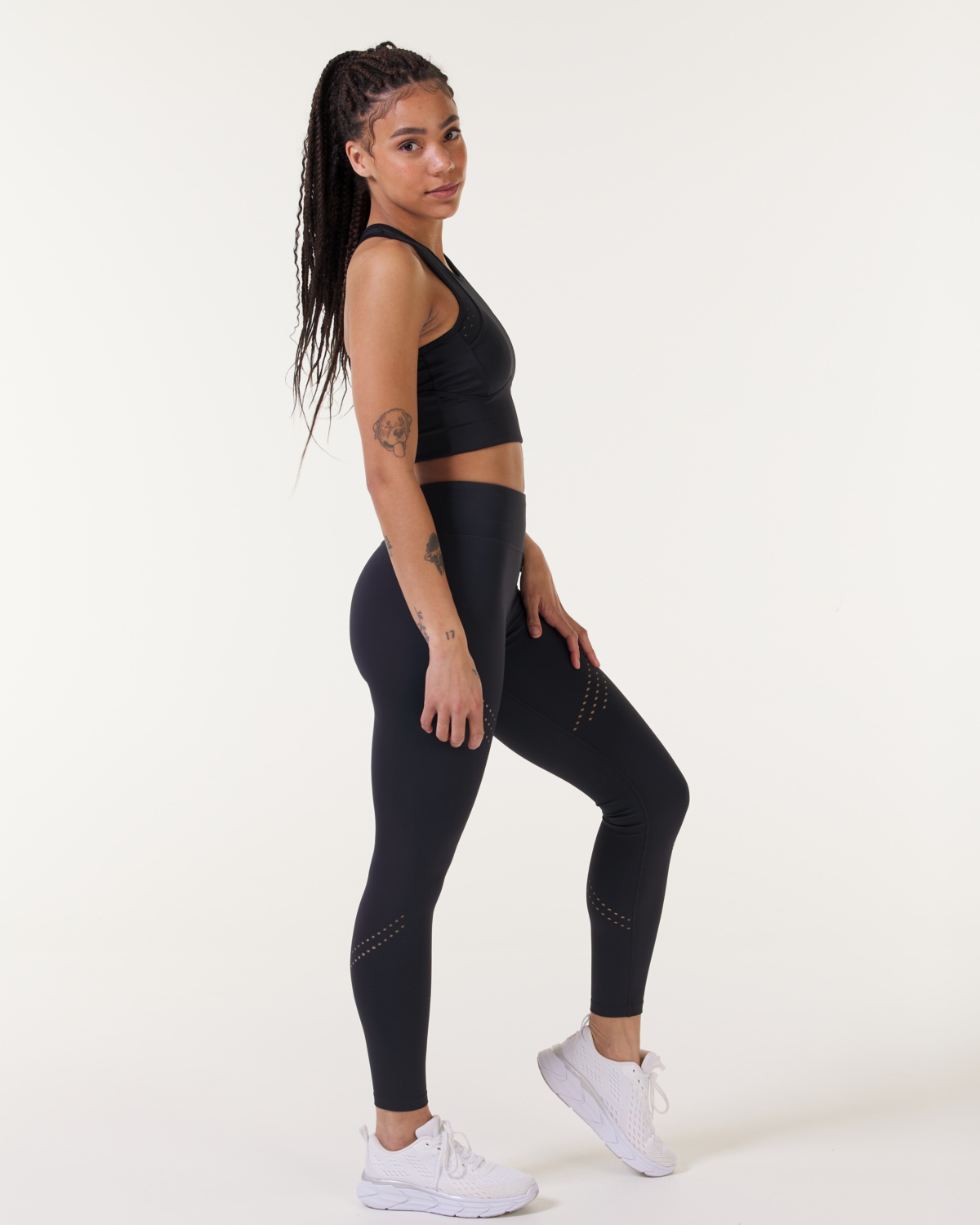LEVITY Breeze Lasercut Tights Black
