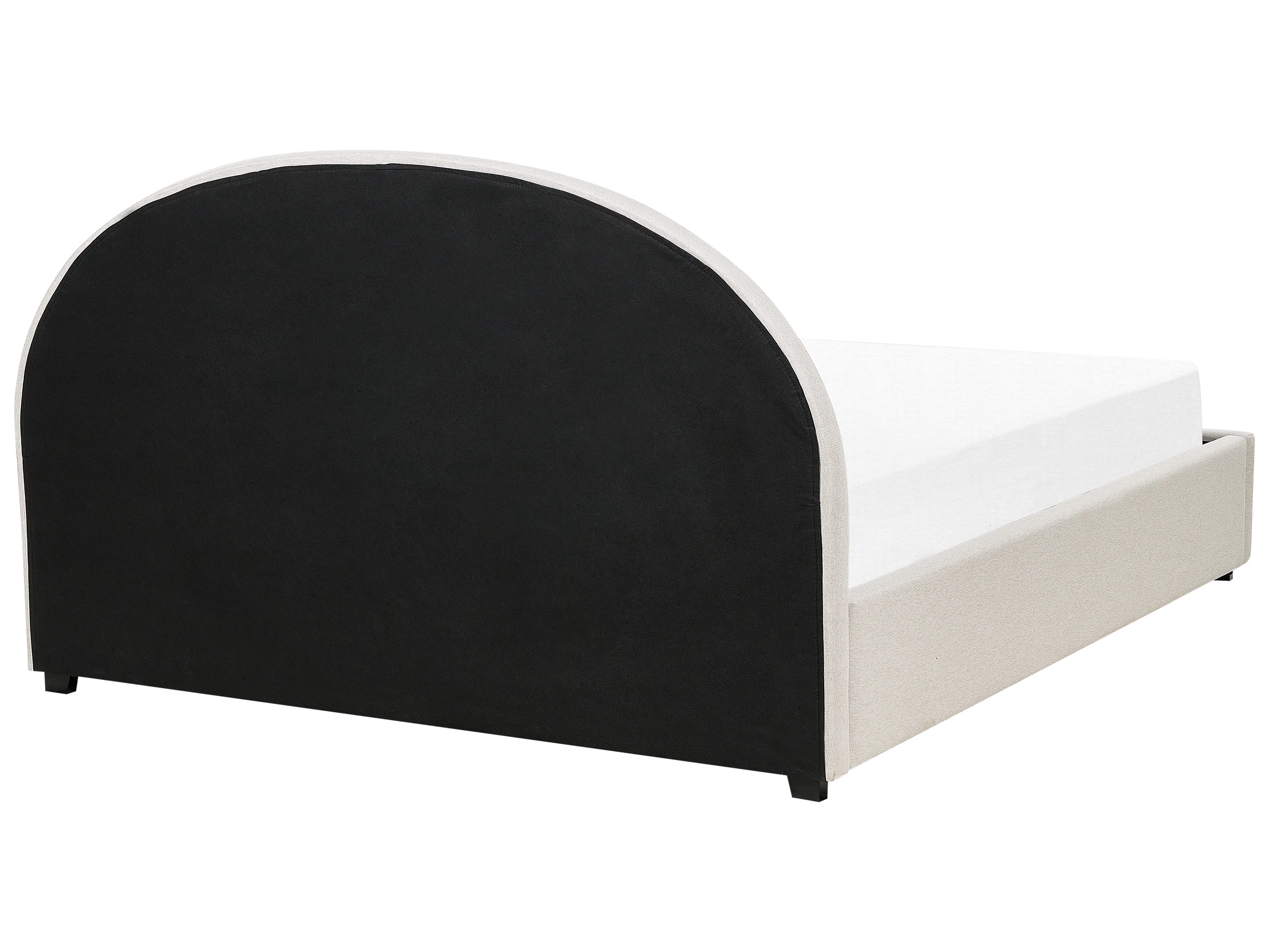Bed met opbergruimte Stof VAUCLUSE 180 x 200 cm Lichtbeige
