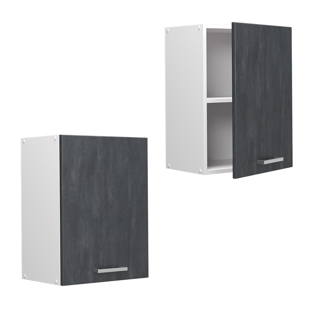 Vicco Hängeschrank R-Line Schwarz Beton Weiß 45 cm