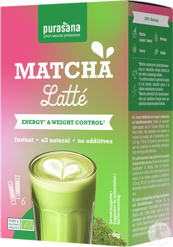 Purasana Latté Matcha Energy and Weight Control Sachets 6x10g
