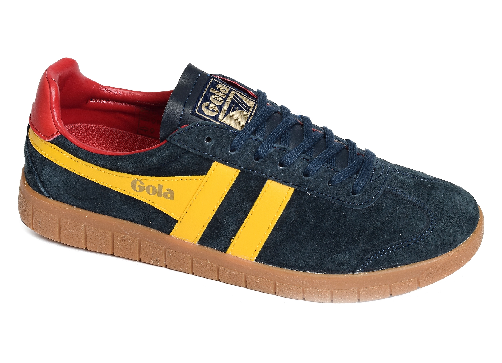 Hurricane suede trainers marine jaune