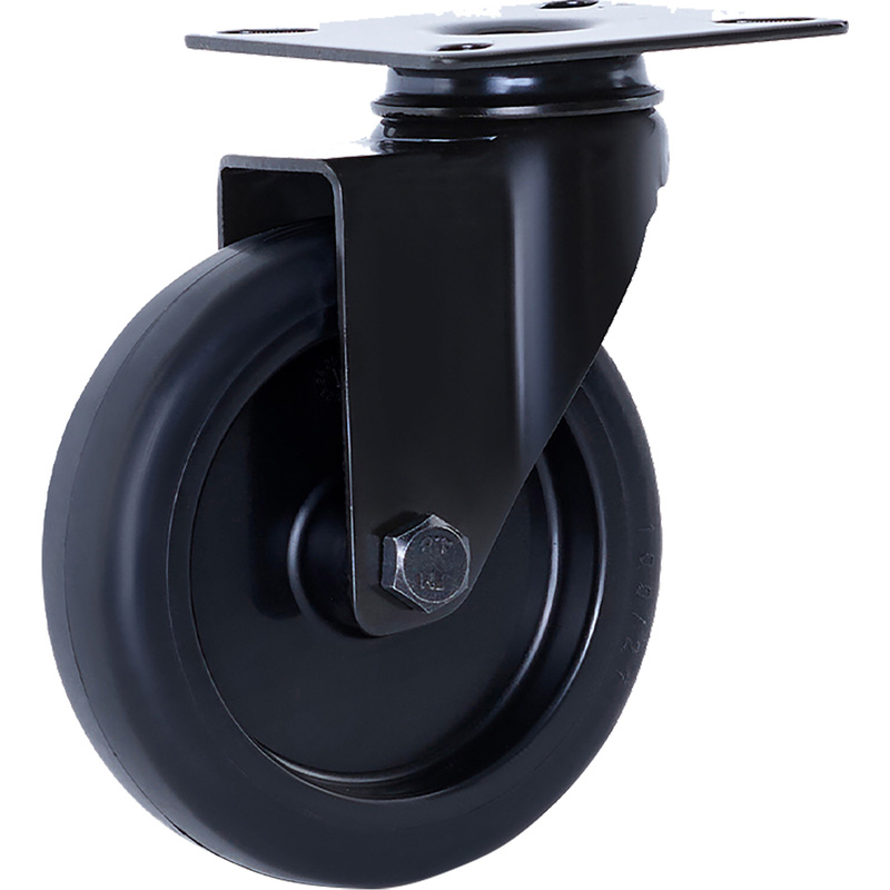 Meubel zwenkwiel Zwart 100mm - 100kg draagvermogen*