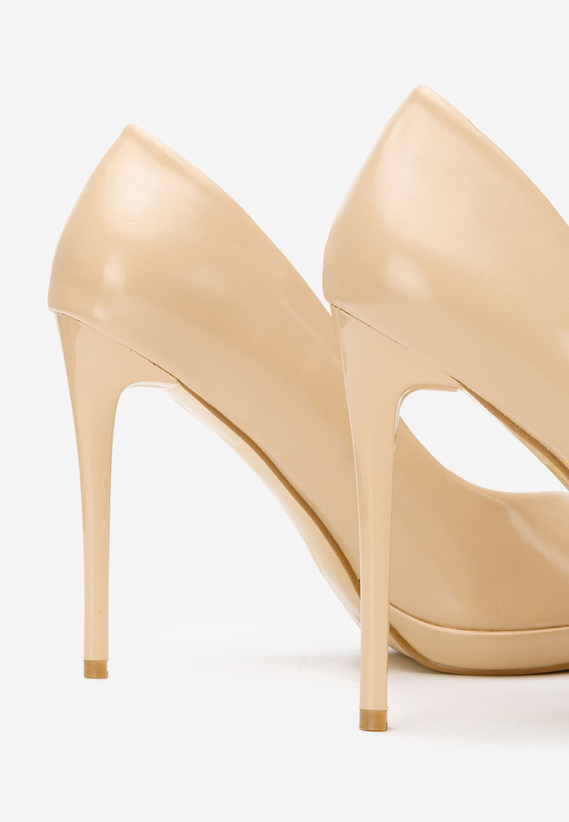 Chaussures à talon aiguille beige Reneia
