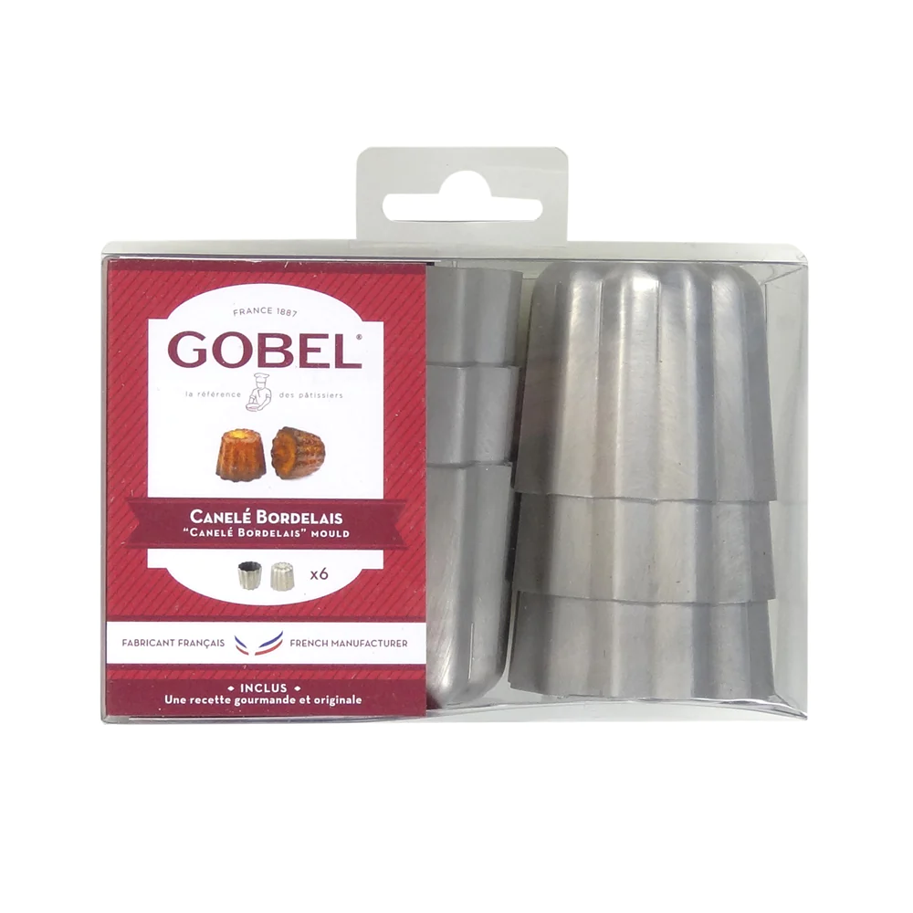 Boite de 6 cannelés Bordelais en aluminium Gobel