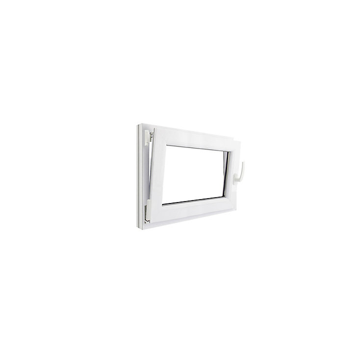 Fenêtre PVC 1 vantail oscillo-battant GoodHome blanc - l.60 x h.45 cm, tirant gauche