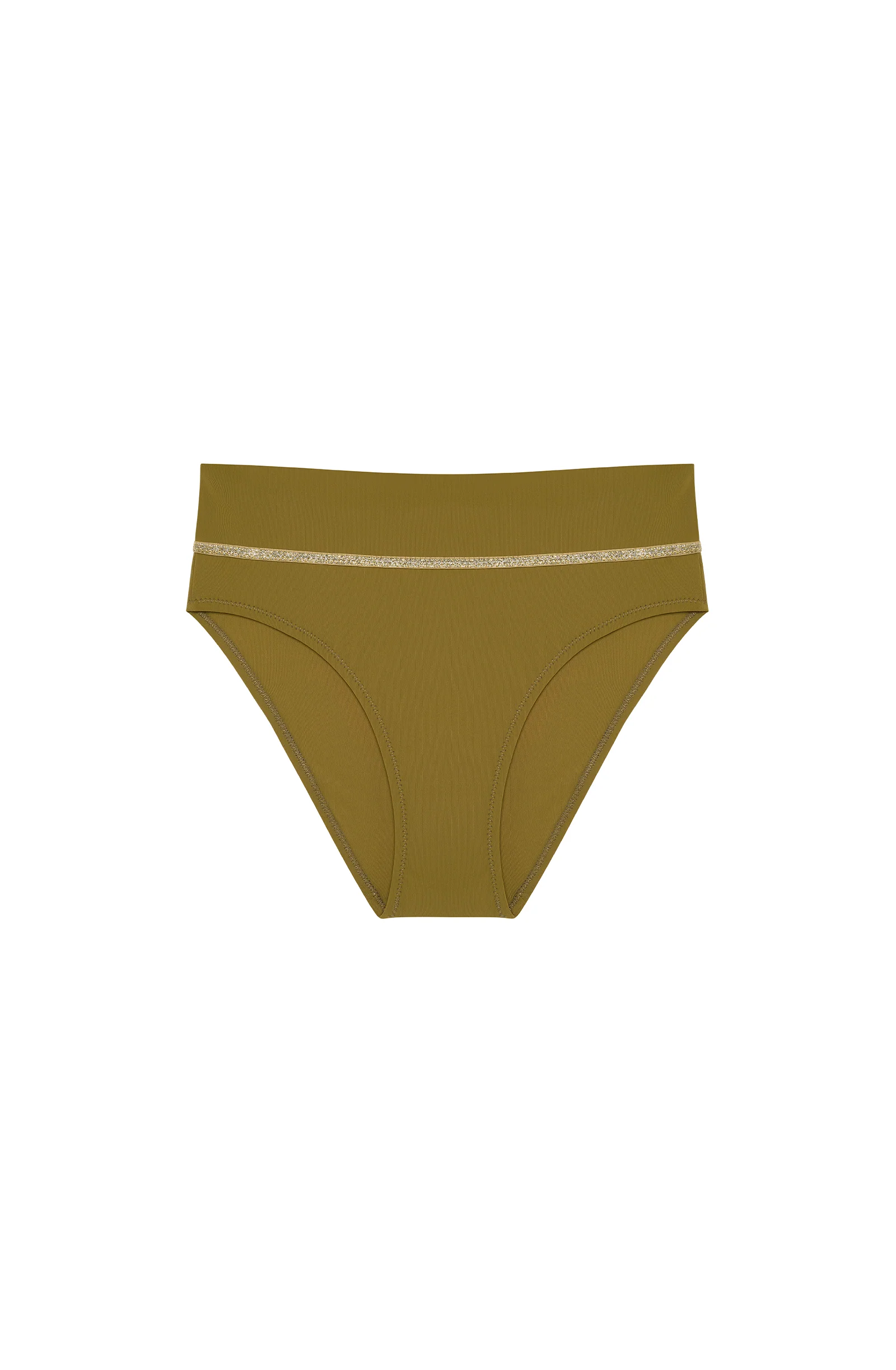 torio Bas de maillot culotte taille haute bronze et doré Bronze