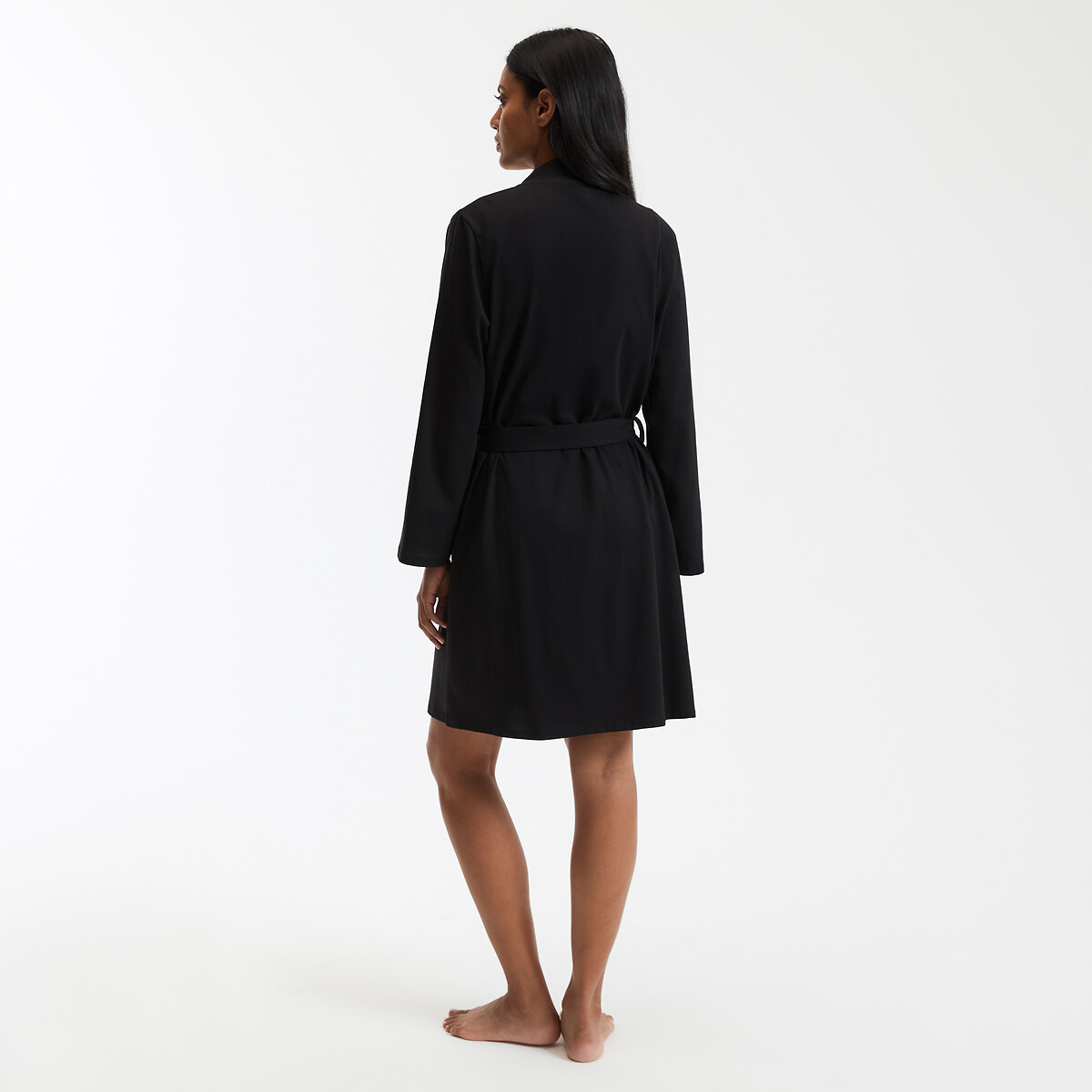 LA REDOUTE COLLECTIONS<br>Roupão liso em jersey de algodão
