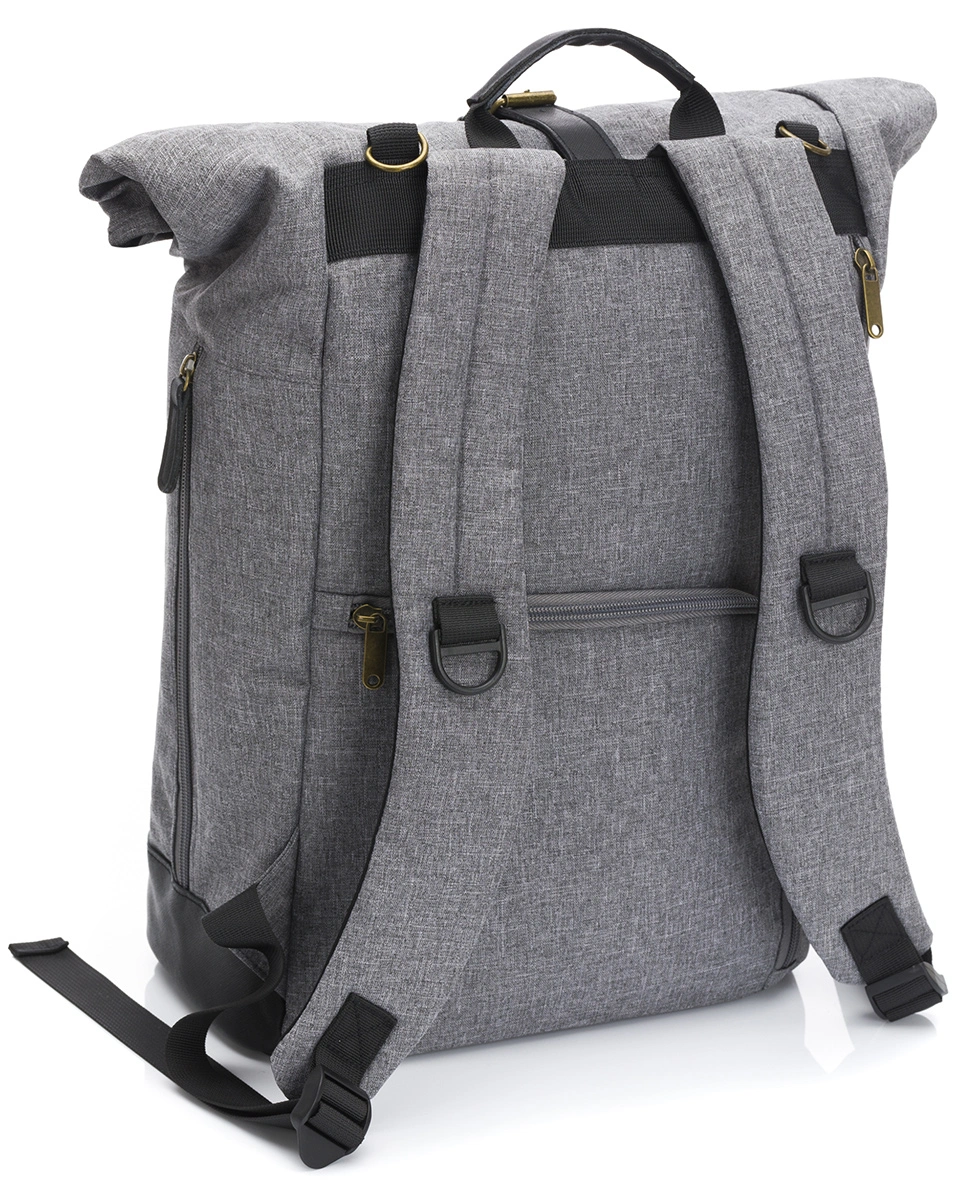 Wickelrucksack BERLIN X (39x16x53) in grau/schwarz