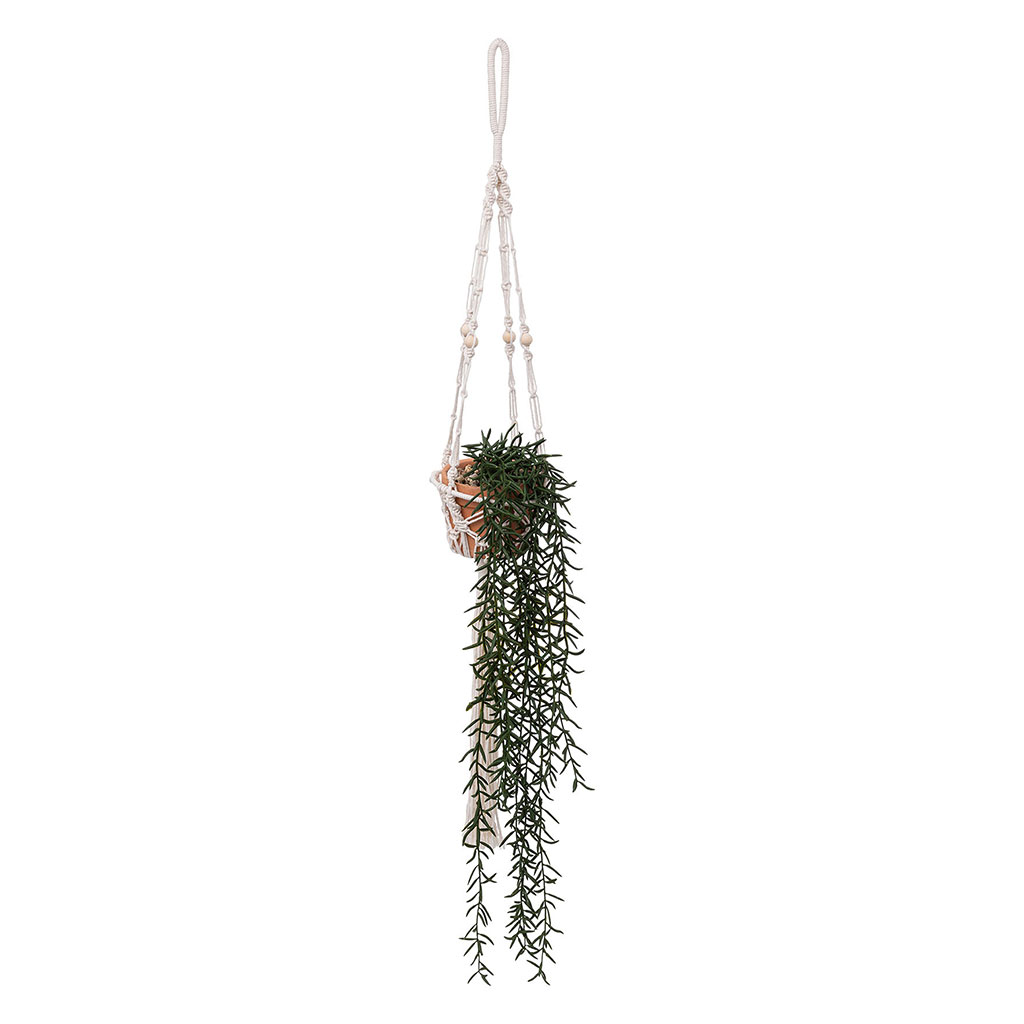 Plante artificielle à suspendre en pot terracotta D 13x H 90cm