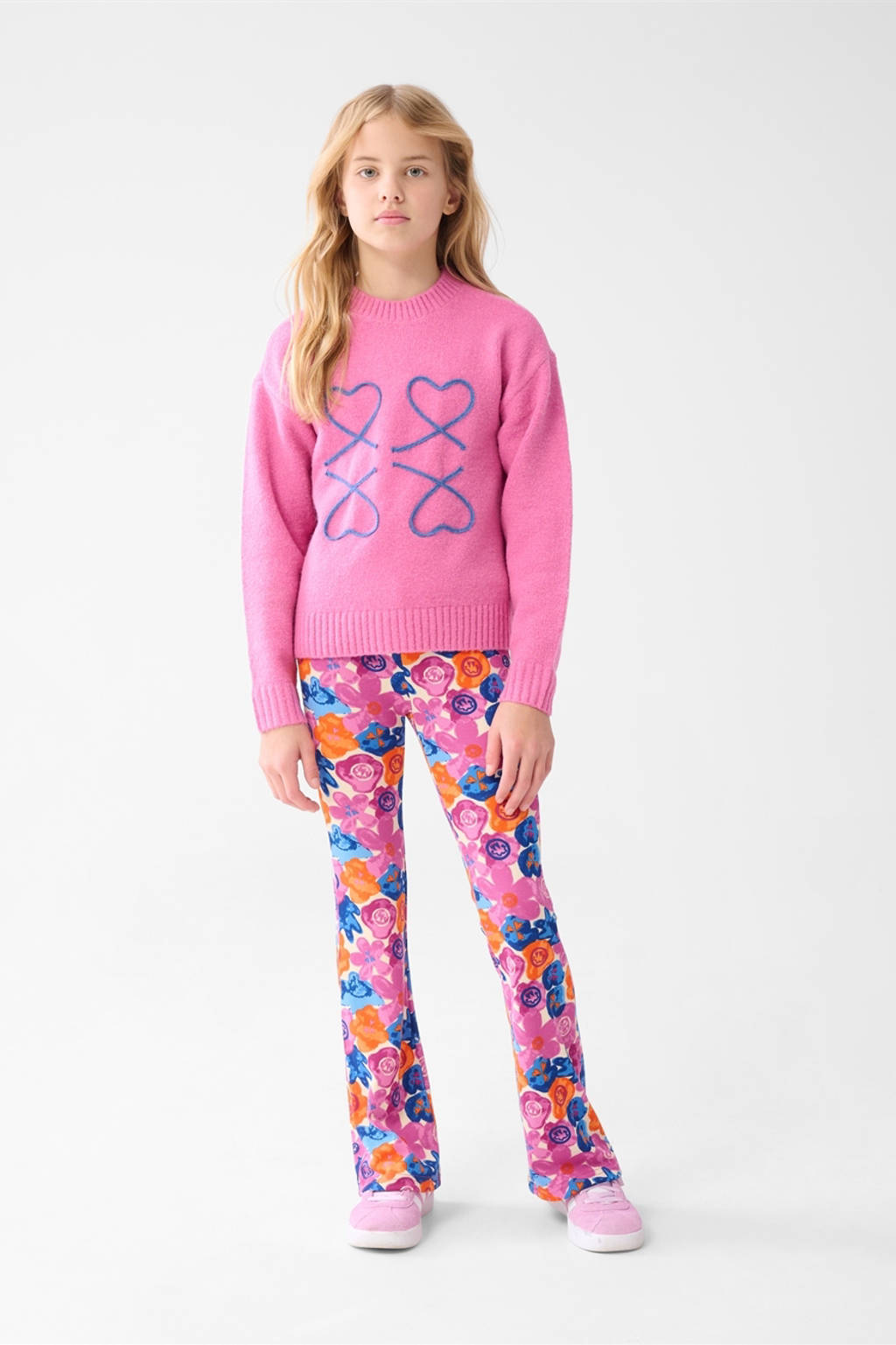 Shoeby trui roze grof gebreid
