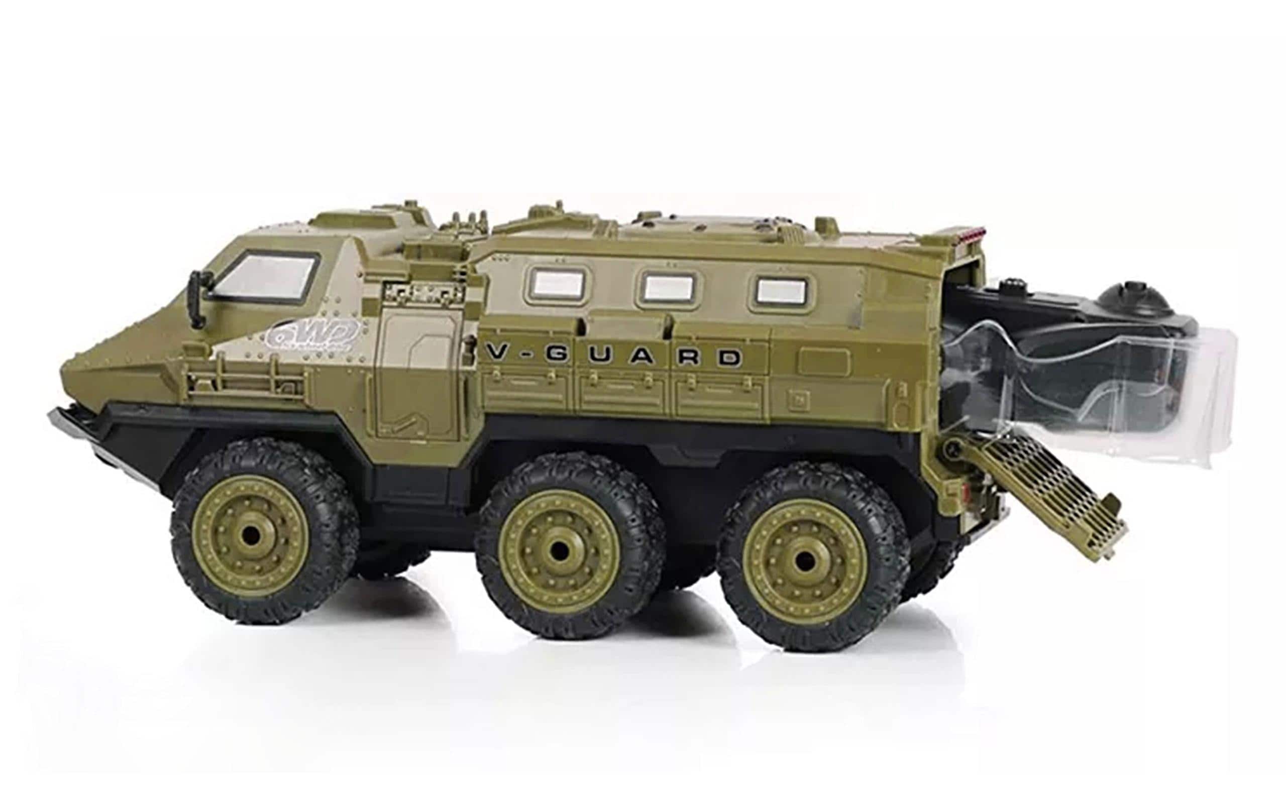 Panzerfahrzeug V-Guard 6WD, Olivgrün RTR, 1:16Gepanzertes 6x6 RC Fahrzeug