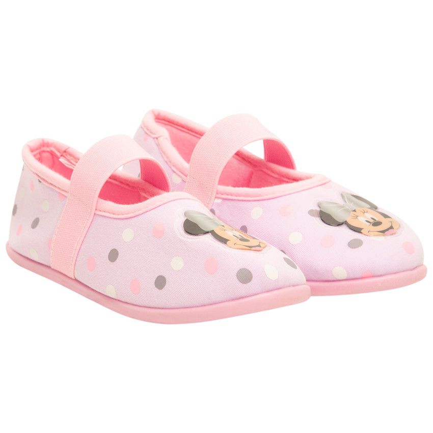 Chaussons babies patch Minnie Disney pour fille - Lilas