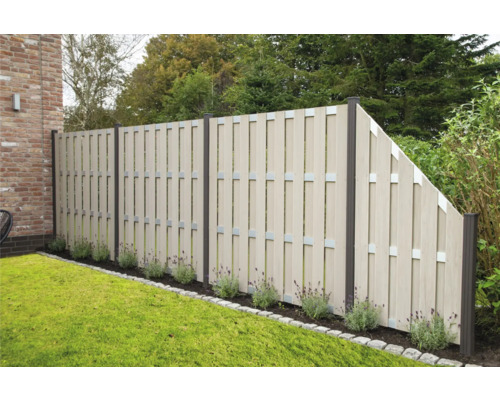 Eindelement GroJa Merano voorgemonteerd zonder palen 84,30 x 180/90 cm bi-color zand