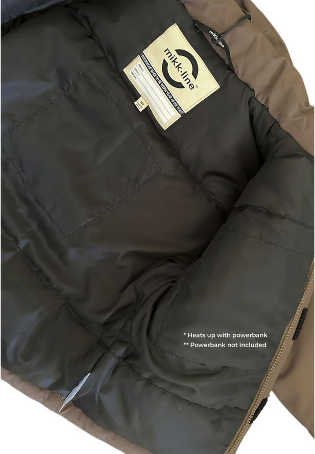 Mikk-Line Heating Jacket Parka Chocolate chip