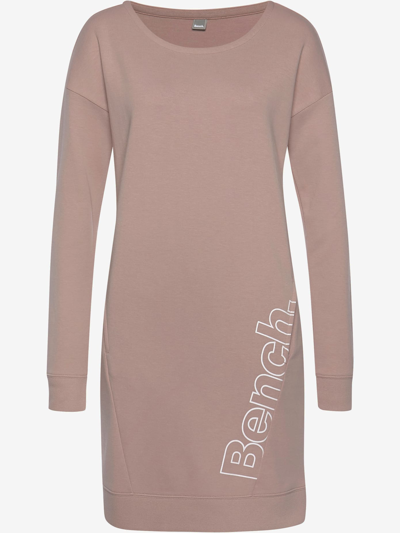 Robe en matière sweat robe d'intérieur sportive avec grand imprimé logo