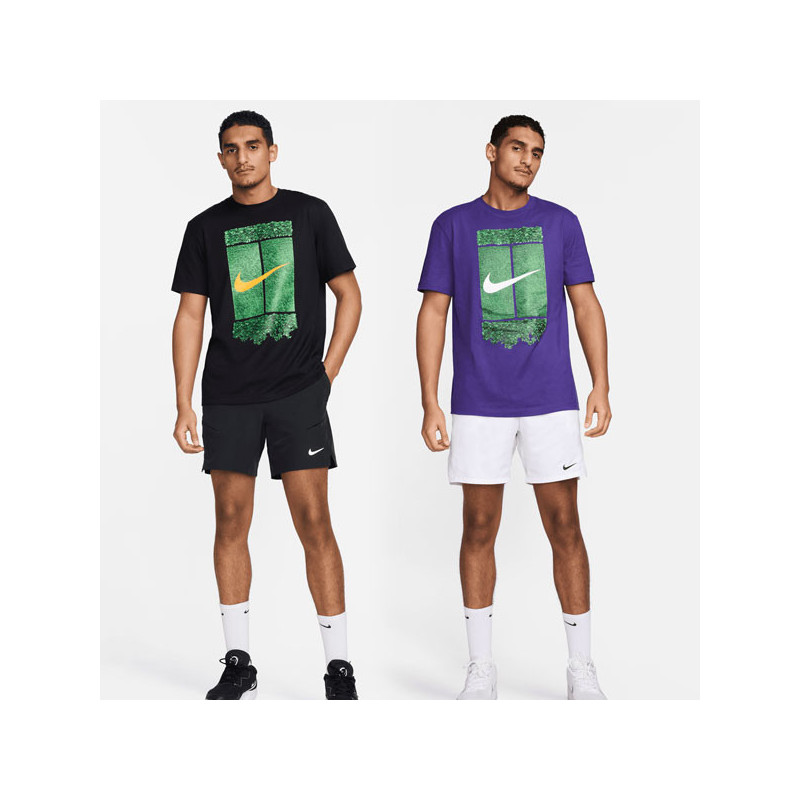 Tee-shirt Nike Court Training noir ou violet