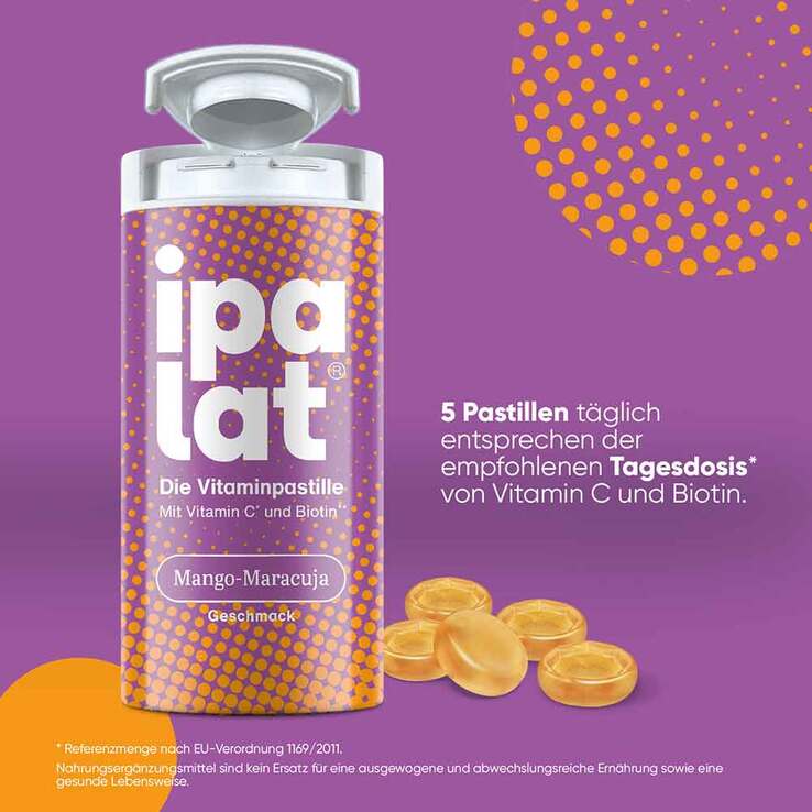Ipalat Die Vitaminpastille Mango-Maracuja, 40 St