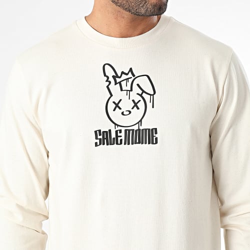 Tee Shirt Manches Longues Lapin King Beige Noir