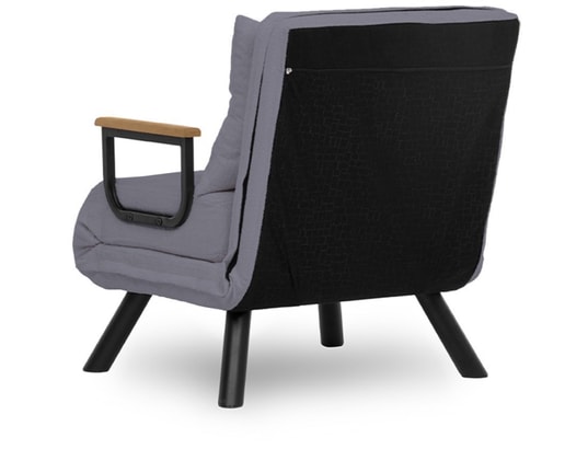 CONCEPT1 - Fauteuil convertible Sando Single gris 67 x 78 x h78