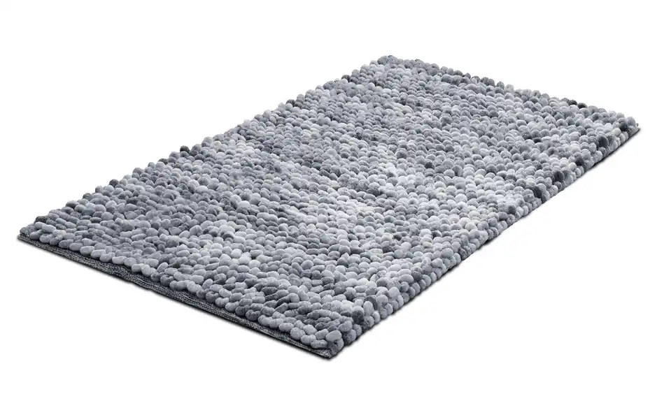 como Badteppich Punto Silbergrau 70x120 cm