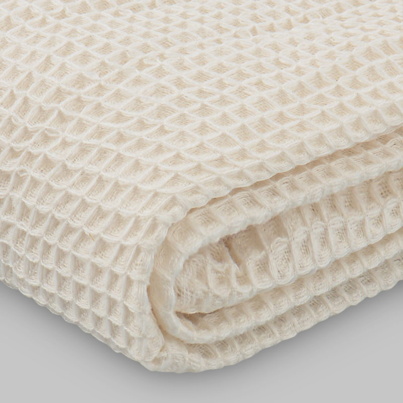Plaid à franges 'Noa' écru