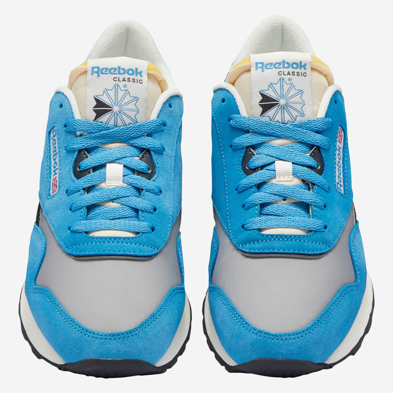 Reebok Baskets en Velours de Cuir & Mesh Cl Nylon gris/bleu