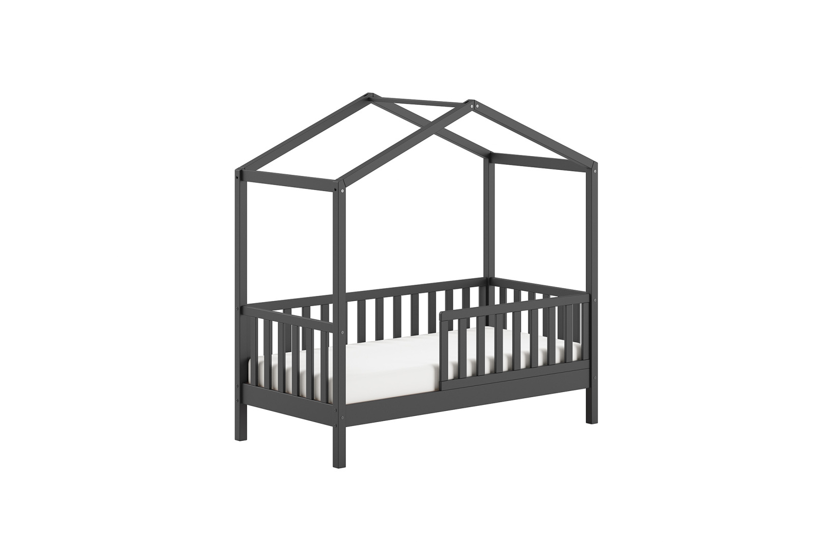Hausbett DALLAS - anthrazit - Kiefer massiv - 70x140 cm