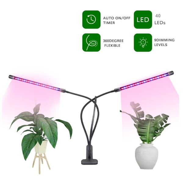 Plantelampe, 60 LED fullspektret vokselampe Plantelys Plantelampe 3 timere