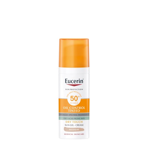 Eucerin Sun Oil Control Tinted Gel-Creme Toque Seco Médio FPS50  50ml