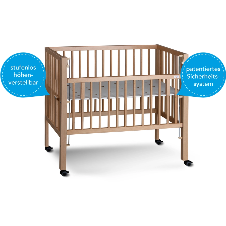 tiSsi® Beistellbett Maxi Boxspring natur 50 x 90 cm