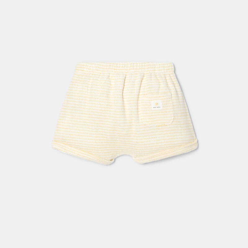 Short en coton éponge bio jaune naissance Absorba Jaune