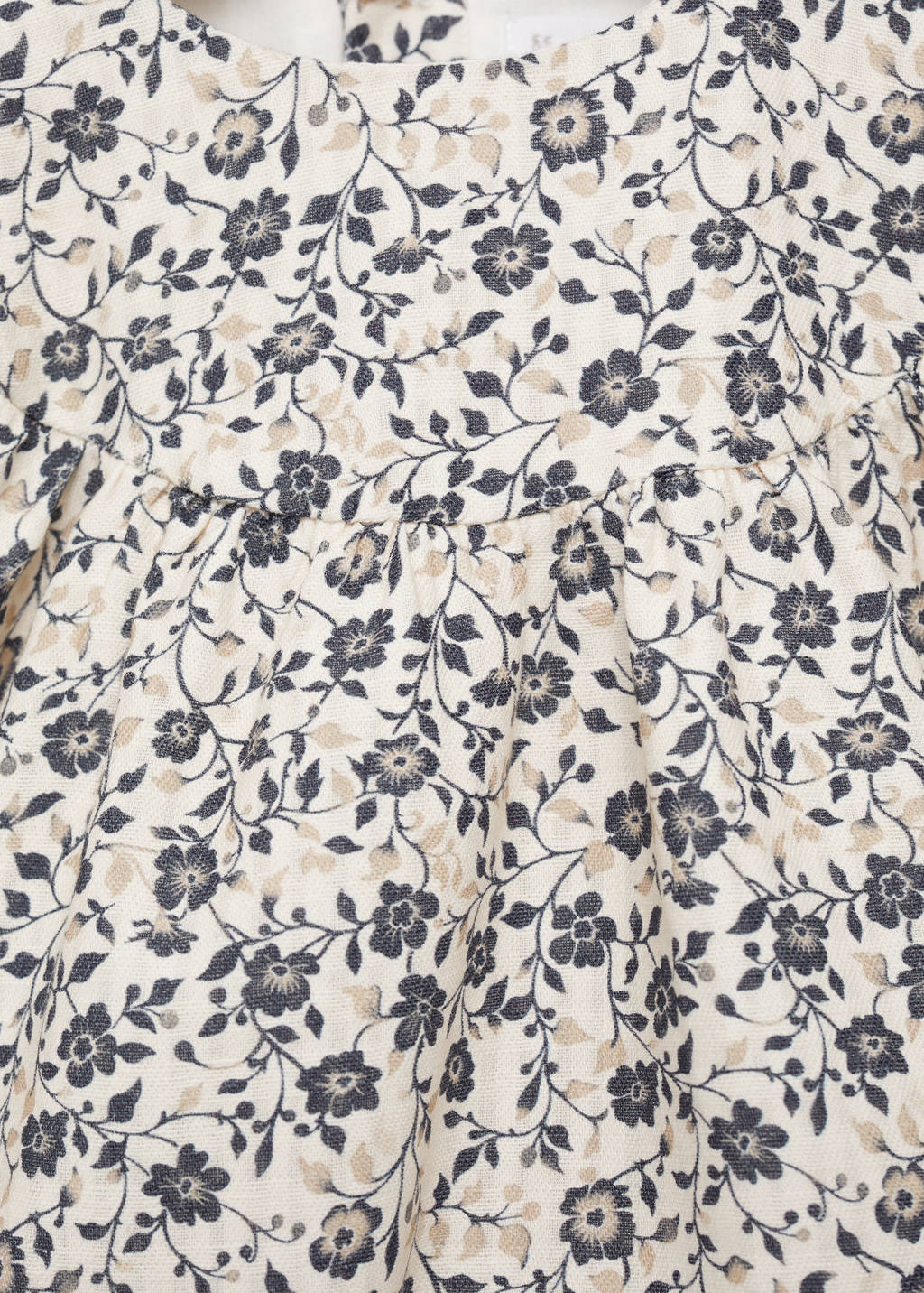 Mango Kids baby jurk + bloemen met bloemdessin blauw/ecru