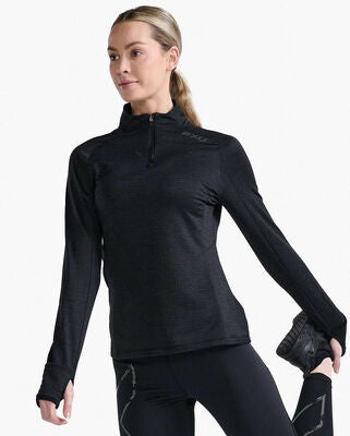 2XU Ignition Base Layer Topp med Lange Ermer, Black/ Reflective