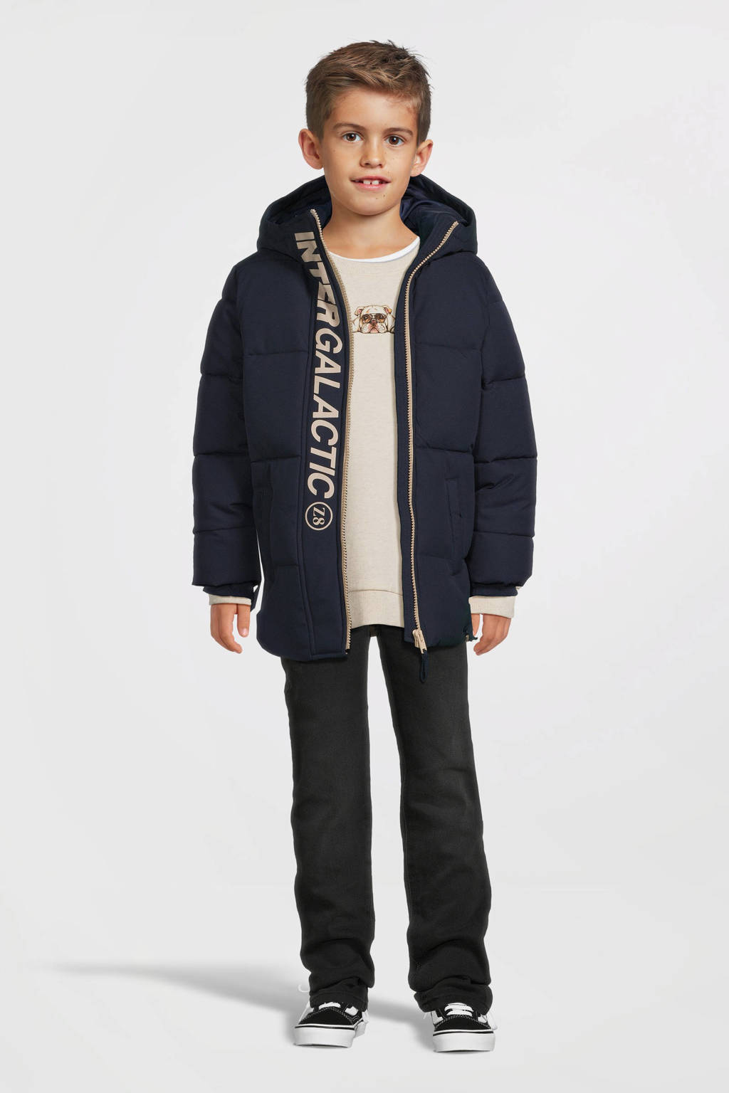 NAME IT sweater NKMNAKRAVE met backprint ecru